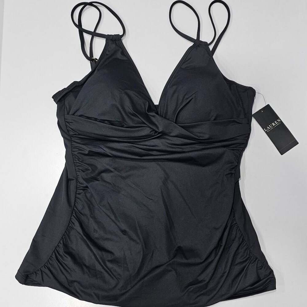 Lauren Ralph Lauren Beach Club Solids Double Strap Twist Underwire Camikini - Picture 5 of 8